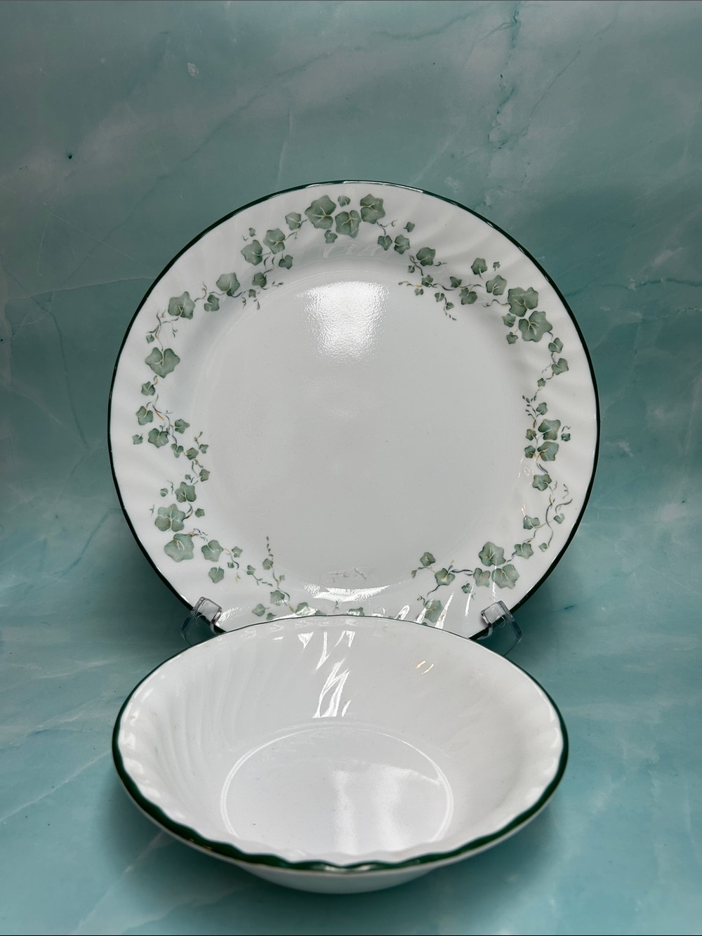 Corning Corelle Green Callaway Ivy Swirl Dinnerware